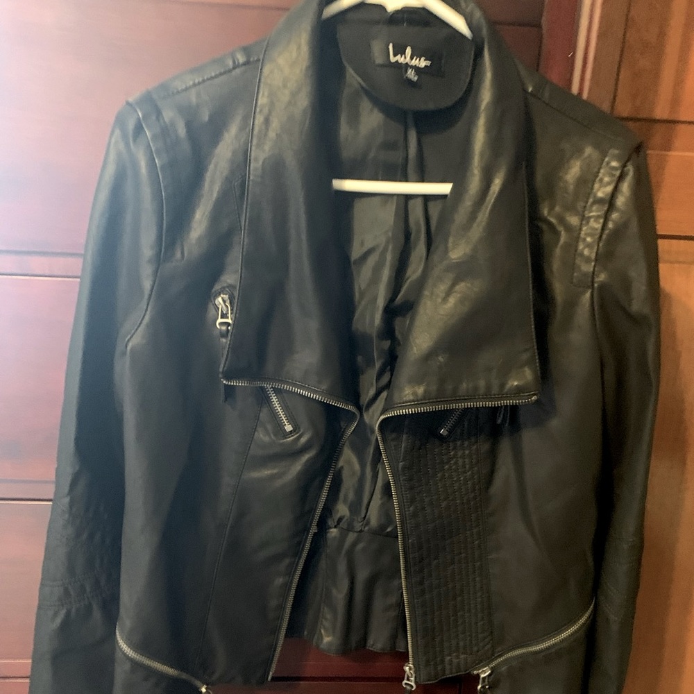 Lulus faux leather ready for anything jacket